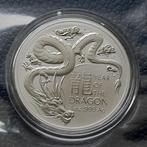 2024 Lunar - Year of the Dragon - 1 oz zilver - Ram, Postzegels en Munten, Munten | Oceanië, Zilver, Verzenden