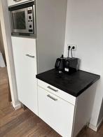 Witte Hoekkeuken met Zwart Blad, Huis en Inrichting, Keuken | Complete keukens, Gebruikt, Wit, Hoekkeuken, Graniet of Steen