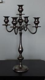 Vintage Vierarmige Kandelaar voor 5 kaarsen., Antiek en Kunst, Antiek | Kandelaars, Ophalen, Overige materialen