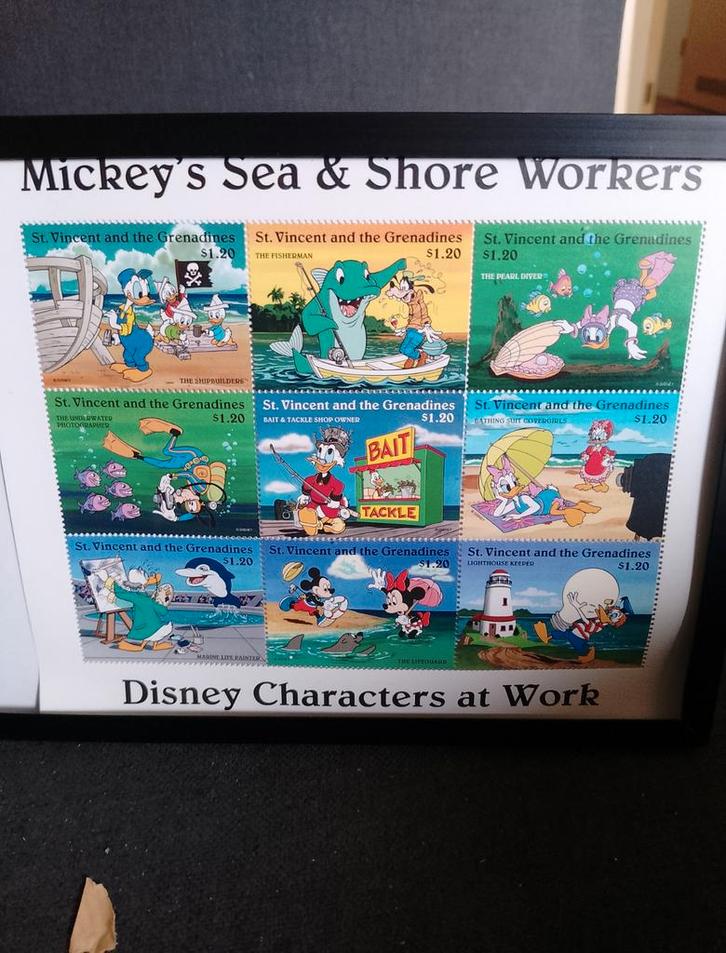 Disney Postzegels St. Vincent & Grenadines, Postzegels en Munten, Postzegels | Volle albums en Verzamelingen, Buitenland, Ophalen of Verzenden