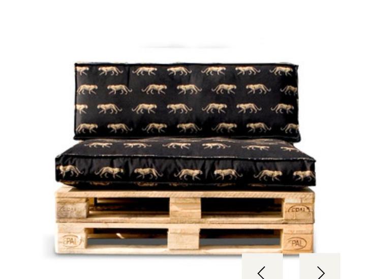 Palletkussen set luipaard 120x80 van karwei, Huis en Inrichting, Woonaccessoires | Kussens, Zo goed als nieuw, Zwart, Overige vormen