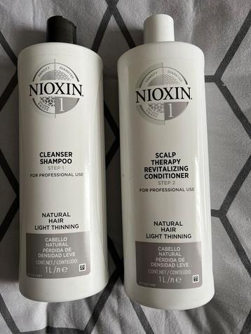 Nioxin shampoo en conditioner stap 1