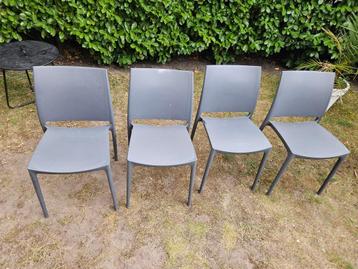 Tuinstoelen antraciet kunststof beschikbaar voor biedingen
