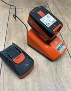 Fein multitool accu’s en acculader, Ophalen of Verzenden, Gebruikt