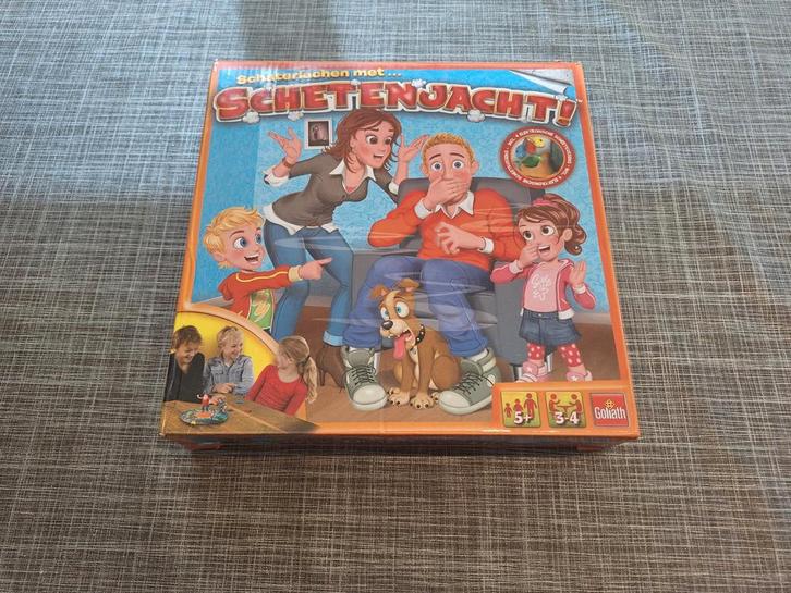 Schetenjacht! Goliath - Lachwekkend Bordspel, Hobby en Vrije tijd, Gezelschapsspellen | Bordspellen, Zo goed als nieuw, Drie of vier spelers
