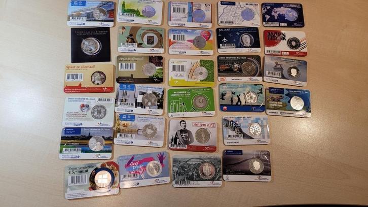 Waterloo, Max Havelaar, Japan, WNF, Tulpen, Wadden Vijfje, Postzegels en Munten, Munten | Europa | Euromunten, Losse munt, 5 euro