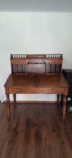 Antiek dubbel schriftbureau – massief eiken – zeldzaam model, Antiek en Kunst, Ophalen