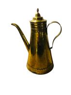 Geelkoperen koffiekan vintage retro, Ophalen of Verzenden, Koper
