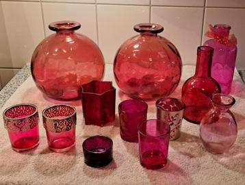 Leuke roze woonaccessoires (samen 7,50 euro) beschikbaar voor biedingen