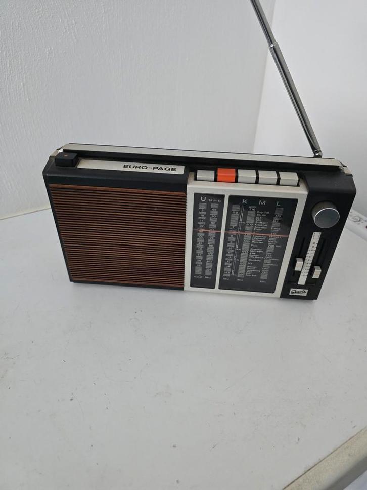 Vintage Euro-Page Draagbare Radio werkend, Audio, Tv en Foto, Radio's, Gebruikt, Radio, Ophalen of Verzenden