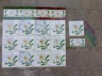 Art nouveau/ jugendstil tegels bloem en rand 135 en 81, Antiek en Kunst, Ophalen