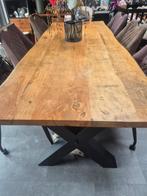 blank mango houten eettafel,, Ophalen, Gebruikt, 200 cm of meer, 50 tot 100 cm