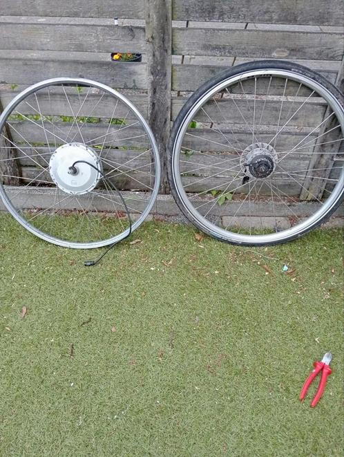Voor+achterwiel, Sparta, Batavus elektrische fiets zie foto, Fietsen en Brommers, Fietsonderdelen, Zo goed als nieuw, Algemeen