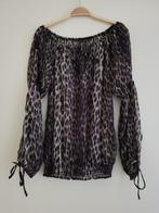 Blouse / shirt dames - maat M / 38 - CoolCat - panterprint, Kleding | Dames, Blouses en Tunieken, Maat 38/40 (M), Bruin, Ophalen of Verzenden