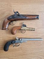 Antieke Pistolen Set - 3 Stuks, Antiek en Kunst, Ophalen of Verzenden