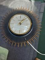 Vintage elektrische wandklok van Henlein jaren '60., Huis en Inrichting, Woonaccessoires | Klokken, Ophalen of Verzenden, Gebruikt