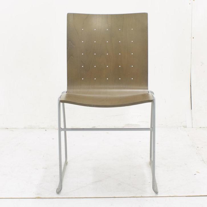 kantinestoel, Huis en Inrichting, Stoelen, Gebruikt, Twee, Hout, Bruin, Ophalen