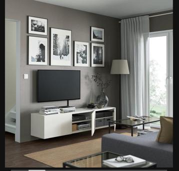 IKEA Besta TV meubel 180x42x38 wit - afbeelding 10