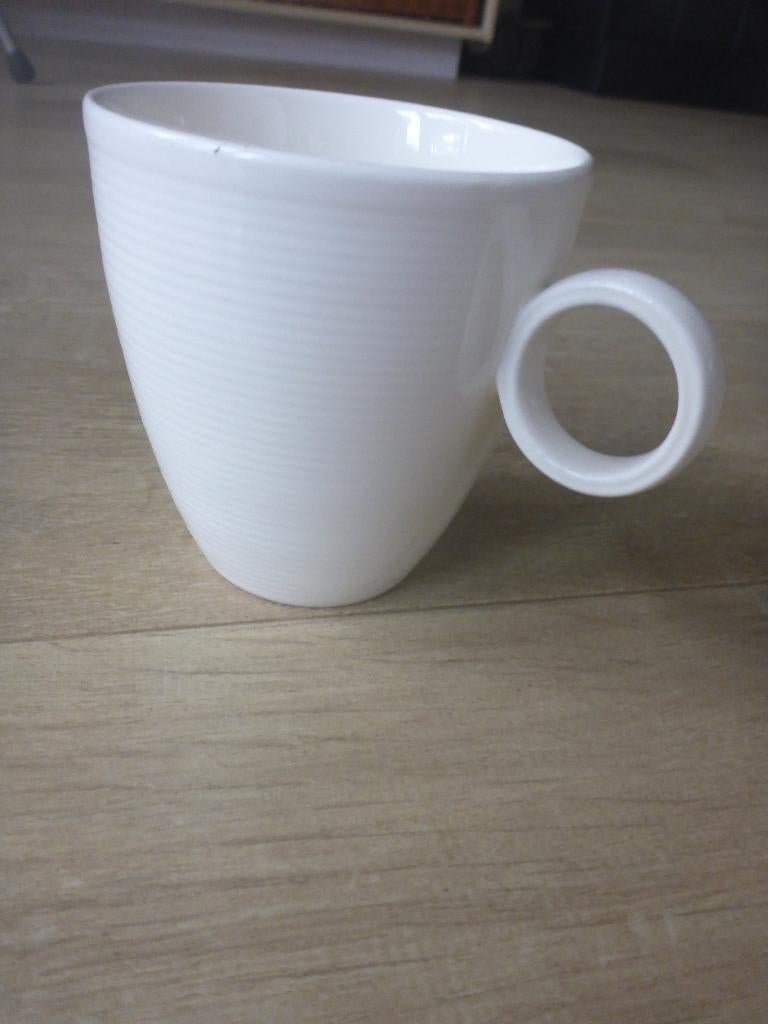 1 beker, new linnen, stoneware., Huis en Inrichting, Keuken | Servies, Keramiek, Overige typen, Ophalen of Verzenden, Zo goed als nieuw