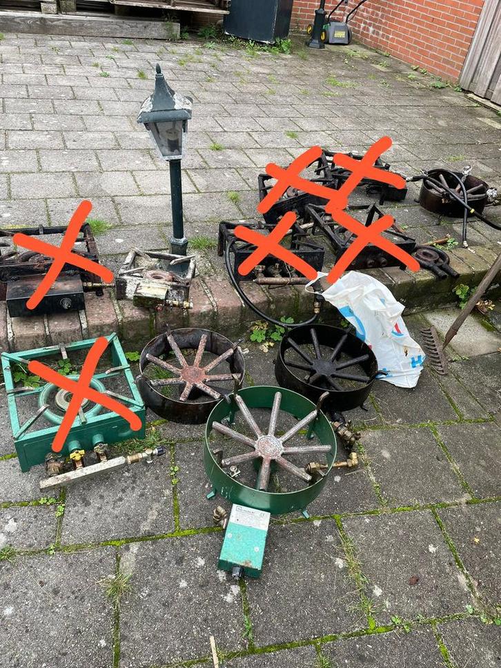 Gas Wokbranders - Horeca Keukenapparatuur, Witgoed en Apparatuur, Kookplaten, Gebruikt, Vrijstaand, Gas, 5 kookzones of meer, Ophalen