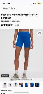 Fast and Free HR Short 6” w/ pockets, size 6, lululemon, Ophalen, Blauw, Nieuw, Hardlopen of Fietsen