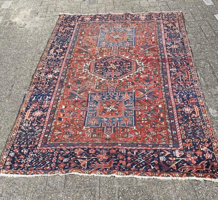 Karaja Perzisch tapijt, Huis en Inrichting, Stoffering | Tapijten en Kleden, Gebruikt, 100 tot 150 cm, 200 cm of meer, Rechthoekig