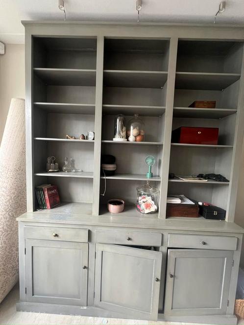 Buffetkast grijs, Huis en Inrichting, Kasten | Buffetkasten, Gebruikt, 200 cm of meer, 25 tot 50 cm, Ophalen