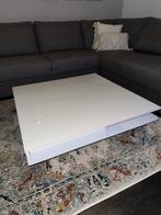 Witte vierkante salontafel, Ophalen, Kunststof, 50 tot 100 cm, 100 tot 150 cm
