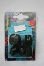 3 zakje glaskralen handgemaakt donkergroen 1,5x2,5cm, Verzenden, Nieuw, Kraal