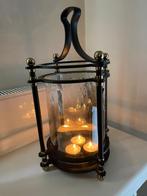 NIEUW ZWART XXL WINDLICHT KAARSENHOUDER KANDELAAR, Huis en Inrichting, 25 tot 50 cm, Info@ptmd.nl, Ophalen of Verzenden, Zo goed als nieuw