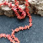 bloedkoraal takjes ketting,70 cm, Verzenden, Zo goed als nieuw, Rood, Steen of Mineraal