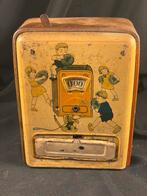 Oude blikken spaarpot, Gebruikt, Ophalen of Verzenden, X, Overige munten