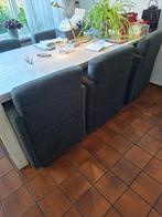 6 eetkamerstoelen met wieltjes, Huis en Inrichting, Stoelen, Ophalen, Zo goed als nieuw, Vijf, Zes of meer stoelen, Stof