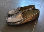 Bormann - Metallic leren loafers instappers - mt 35, Kleding | Dames, Schoenen, Bruin, Verzenden, Instappers, Bormann
