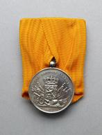 Trouwe Dienst Medaille, zilver, Juliana, Verzamelen, Militaria | Algemeen, Nederland, Ophalen of Verzenden, Landmacht, Lintje, Medaille of Wings