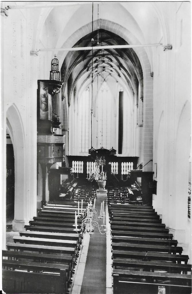 Hattem, Interieur, kansel, preekstoel, orgel, Verzenden, 1960 tot 1980, Ongelopen, Gelderland