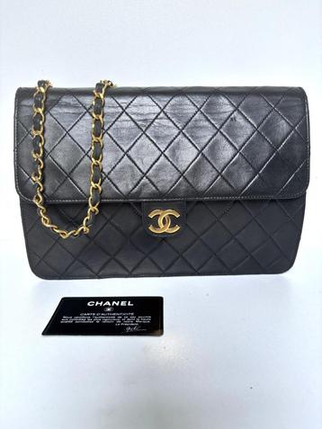 CHANEL zwart classic 1984 vintage flap bag tas beschikbaar voor biedingen