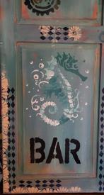 Beach/Zeepaardje/Seahorse/Deco/Deur/Luik, Antiek en Kunst, Curiosa en Brocante, Ophalen of Verzenden
