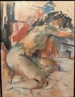 Origineel werk Nic Jonk (Amsterdamse school)  Gesigneerd en, Ophalen