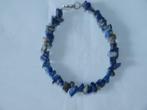 armband van lapis lazuli chips met zilverkleurig slotje 20,5, Sieraden, Tassen en Uiterlijk, Armbanden, Nieuw, Overige materialen
