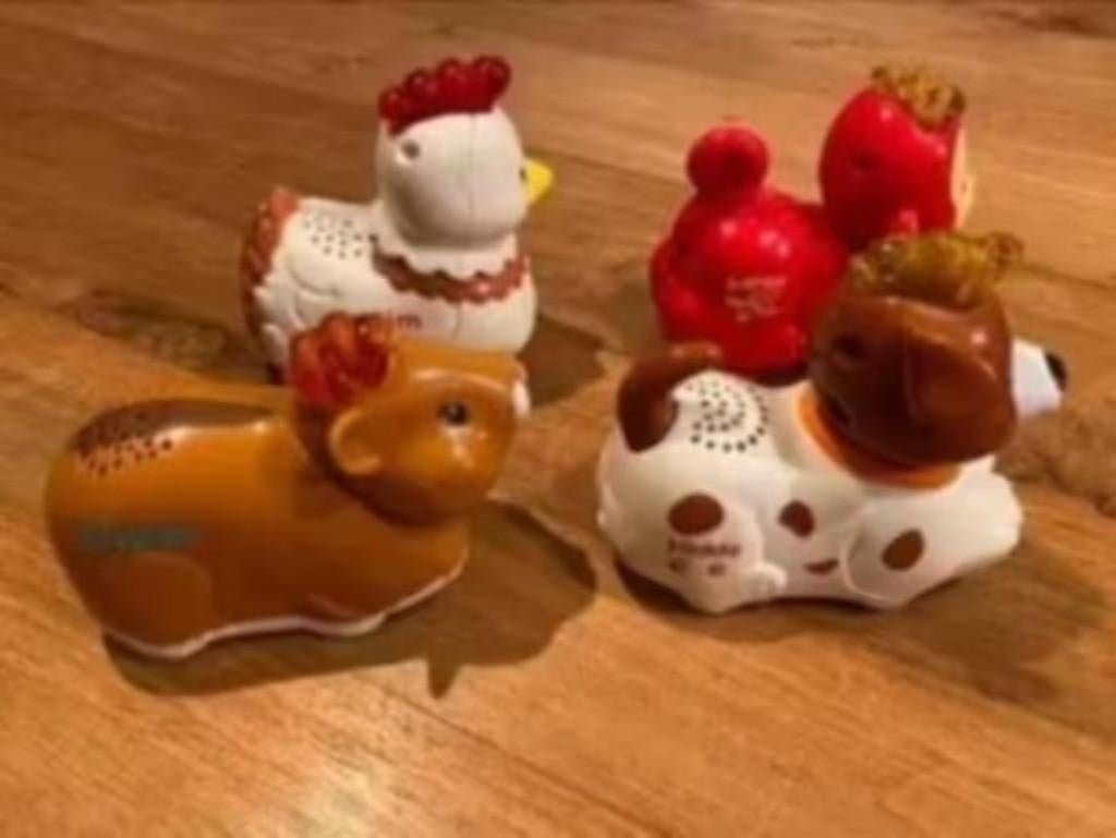 4 vtech dieren : hamster, kip, hond en aap, Ophalen of Verzenden, 6 maanden tot 2 jaar