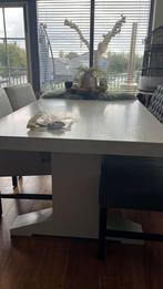 Witte Eettafel 200x100 - Goede Staat!, Huis en Inrichting, Gebruikt, 200 cm of meer, Vijf personen of meer, Rechthoekig