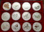 Zilveren Complete series Lunar munten 1-2-10 Oz, Ophalen of Verzenden, Zilver