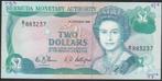 Bermuda 2 Dollars 1988 Hand geschreven, Ophalen of Verzenden, Noord-Amerika, Los biljet