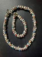 Otazu Barrel set ~ ketting en armband multicolor, Sieraden, Tassen en Uiterlijk, Kettingen, Met kristal, Overige materialen, Ophalen of Verzenden