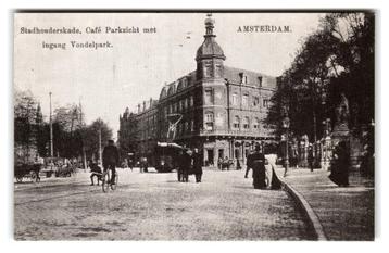 Amsterdam, Stadhouderskade, Café Parkzicht. Reprint Knoop beschikbaar voor biedingen