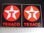 2x sticker texaco logo staand, Bedrijf of Vereniging, Zo goed als nieuw, Verzenden