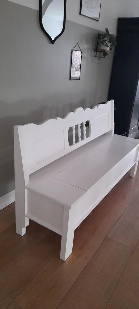 Klepbank/Eettafelbank met Opbergruimte, Huis en Inrichting, Banken | Bankstellen, Gebruikt, Rechte bank, Driepersoons, 150 tot 200 cm