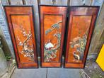 Vintage handgesneden teak houten wandpanelen, Huis en Inrichting, Ophalen