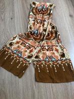 Bruin zalmroze sjaal viscose oilily print, Maat 46/48 (XL) of groter, Ophalen of Verzenden, Zo goed als nieuw, X